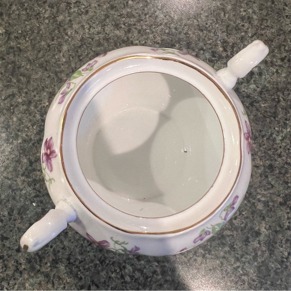 TUSCAN Vintage Violets Covered Sugar Bowl - Picture 6 of 14